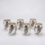 Silver stylish 6 glass set