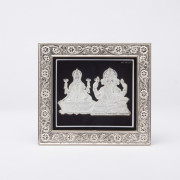 Ganesh ji and Laxmi ji Silver Frame
