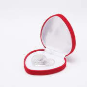King & Queen Heart shaped silver coin