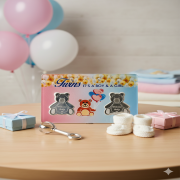 It’s a Boy & Girl Twin Baby Silver Coin